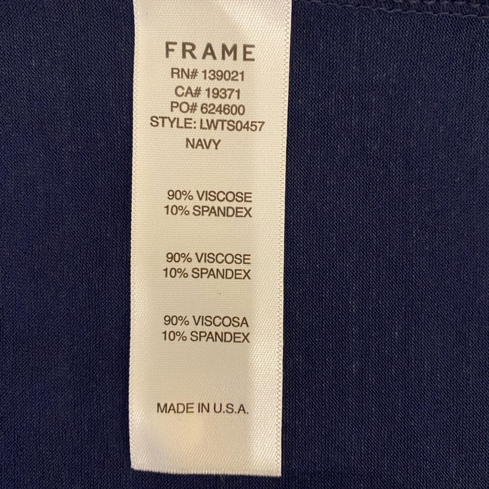 Frame Denim Navy Short Sleeve Top - Picture 6 of 6